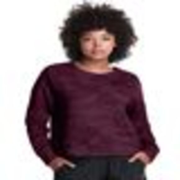 CHAMPION Sport Soft Touch Sweatshirt In Dark Berry Purple Heather XS - Picture 3 of 3